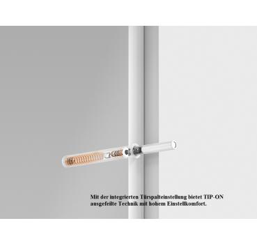 TIP-ON für Türen Kurzversion, bis Höhe 130cm, inkl. Haftplatten, Ausstoßweg 17mm,  platingrau 